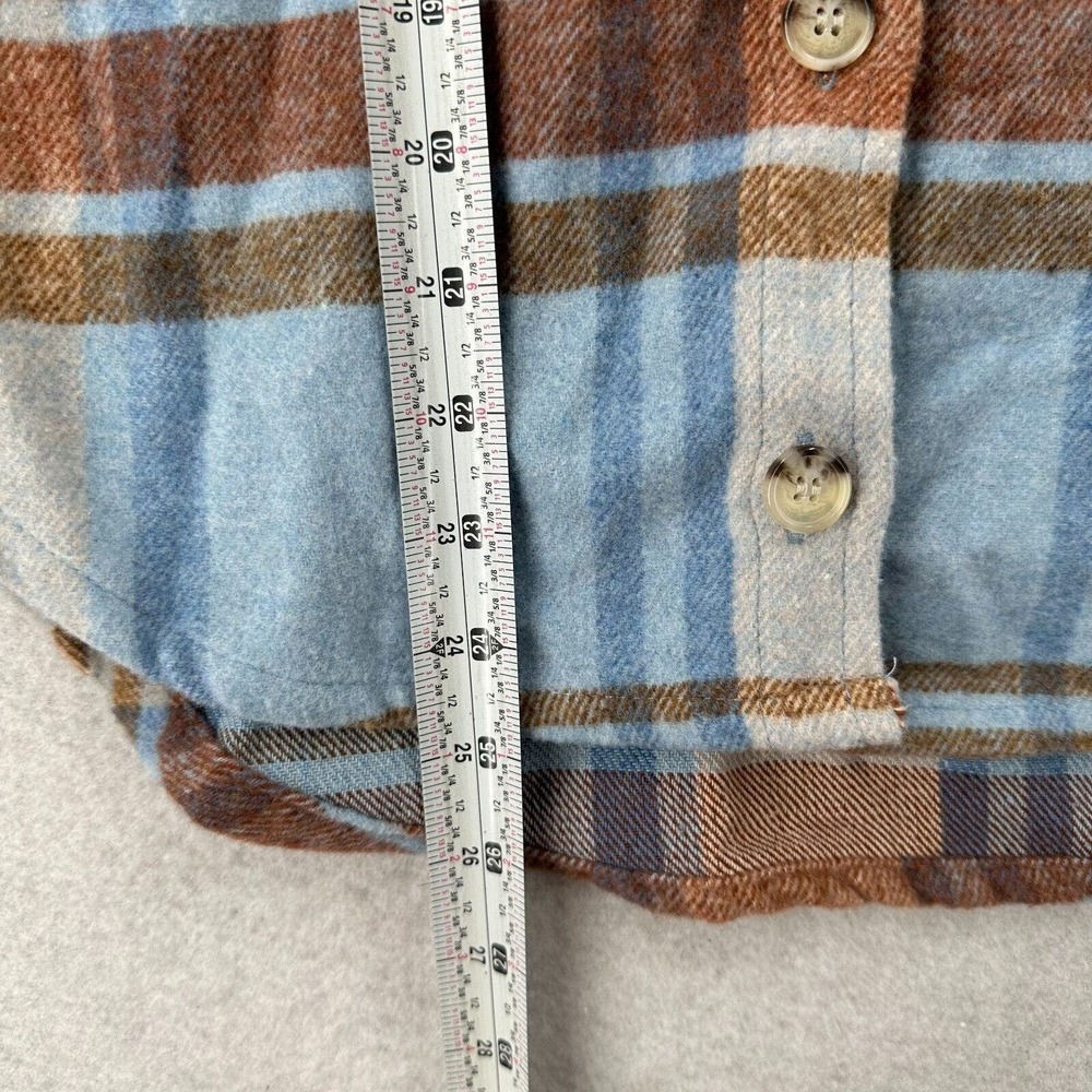 NWT Ford Bronco Graphic Shacket Flannel Shirt Womens XS Long Sleeve Plaid‎ - Picture 12 of 14